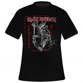 T-Shirt Homme IRON MAIDEN - Senjutsu Cover Distressed Red